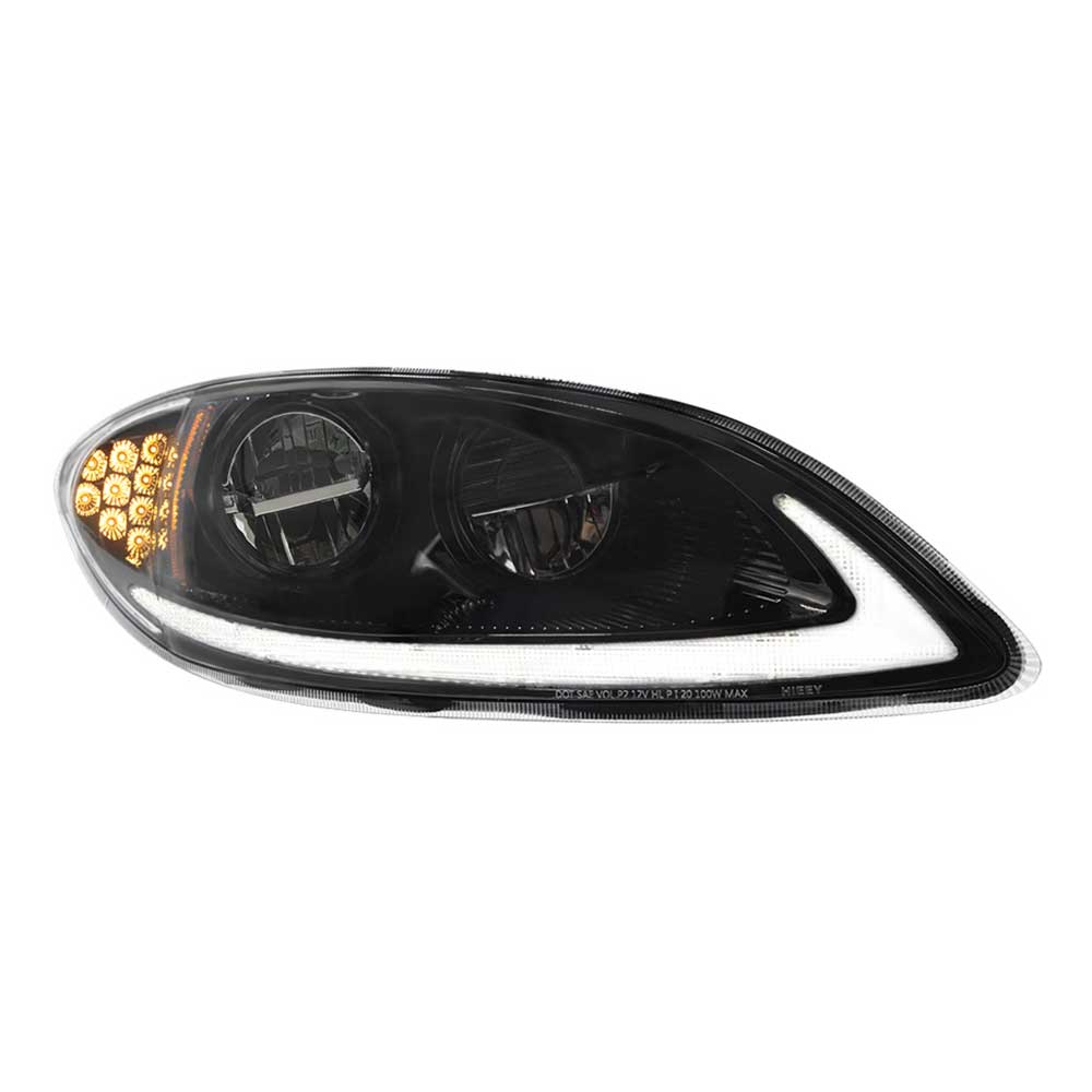 International Prostar 2006-2017 Blackout LED Headlight with LED Light Bar and Turn Signal - Image 8