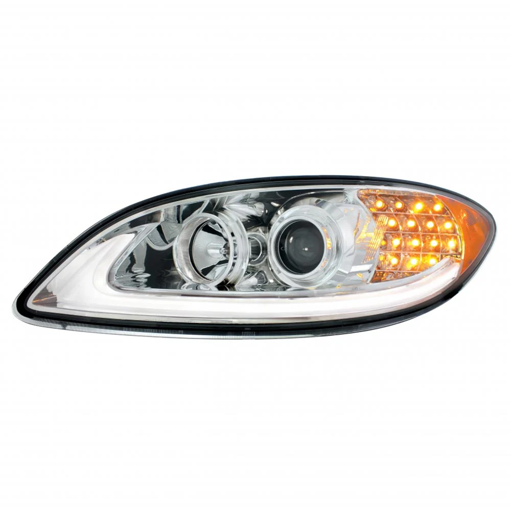 International Prostar Chrome Projection Headlight with LED Position and Turn Signal Lights