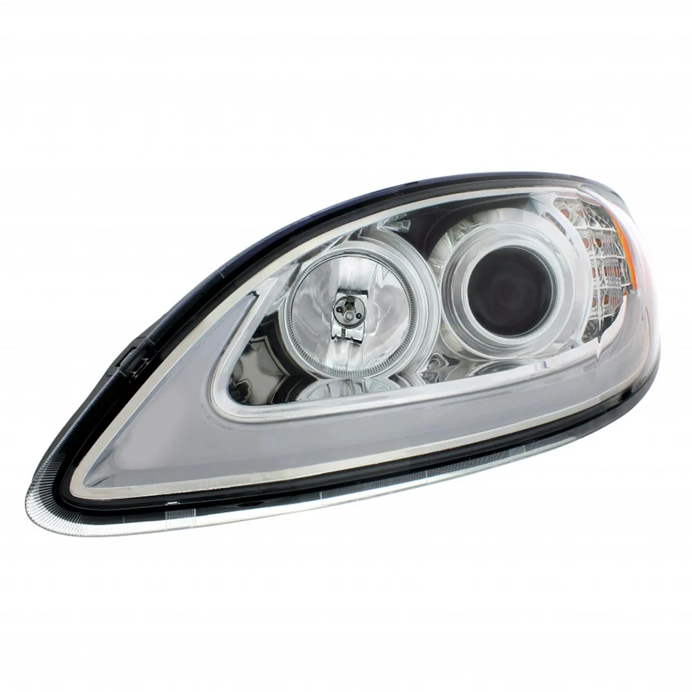 International Prostar Chrome Projection Headlight with LED Position and Turn Signal Lights - Image 4