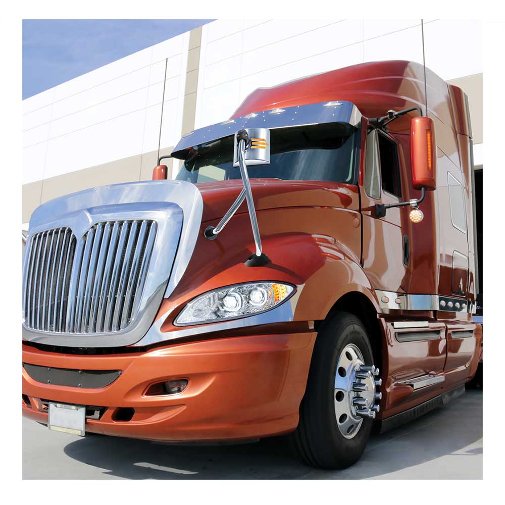 International Prostar SS Hood Mirror Assembly with Sequential LED Turn Signal - Image 3