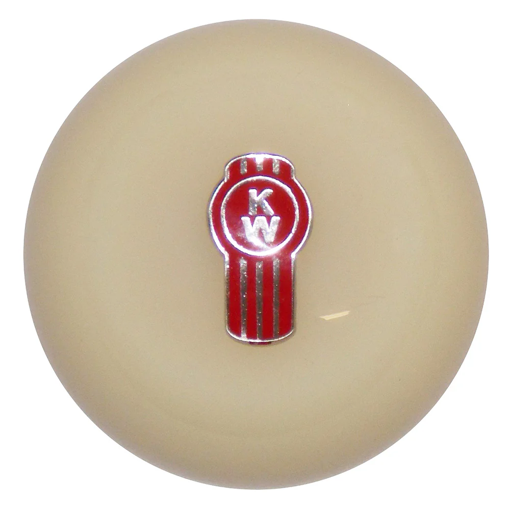 Ivory Kenworth Emblem Shifter Knob
