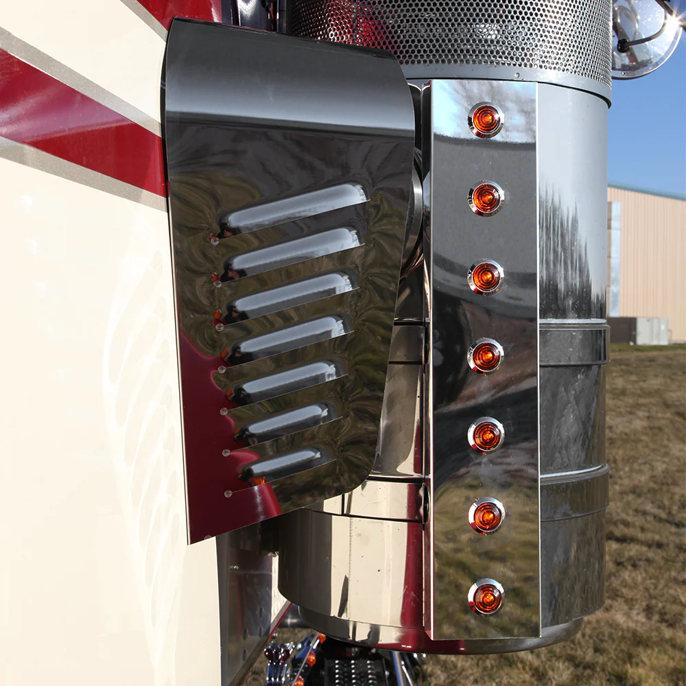 Kenworth 15" Donaldson Front Air Cleaner LED Button Light Bars