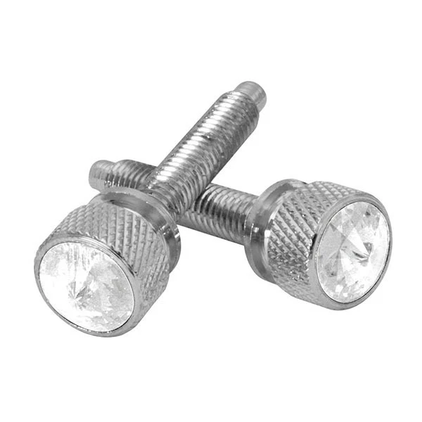 Kenworth W900 2001-2005 Chrome Dash Screws with Crystal PR - Image 3