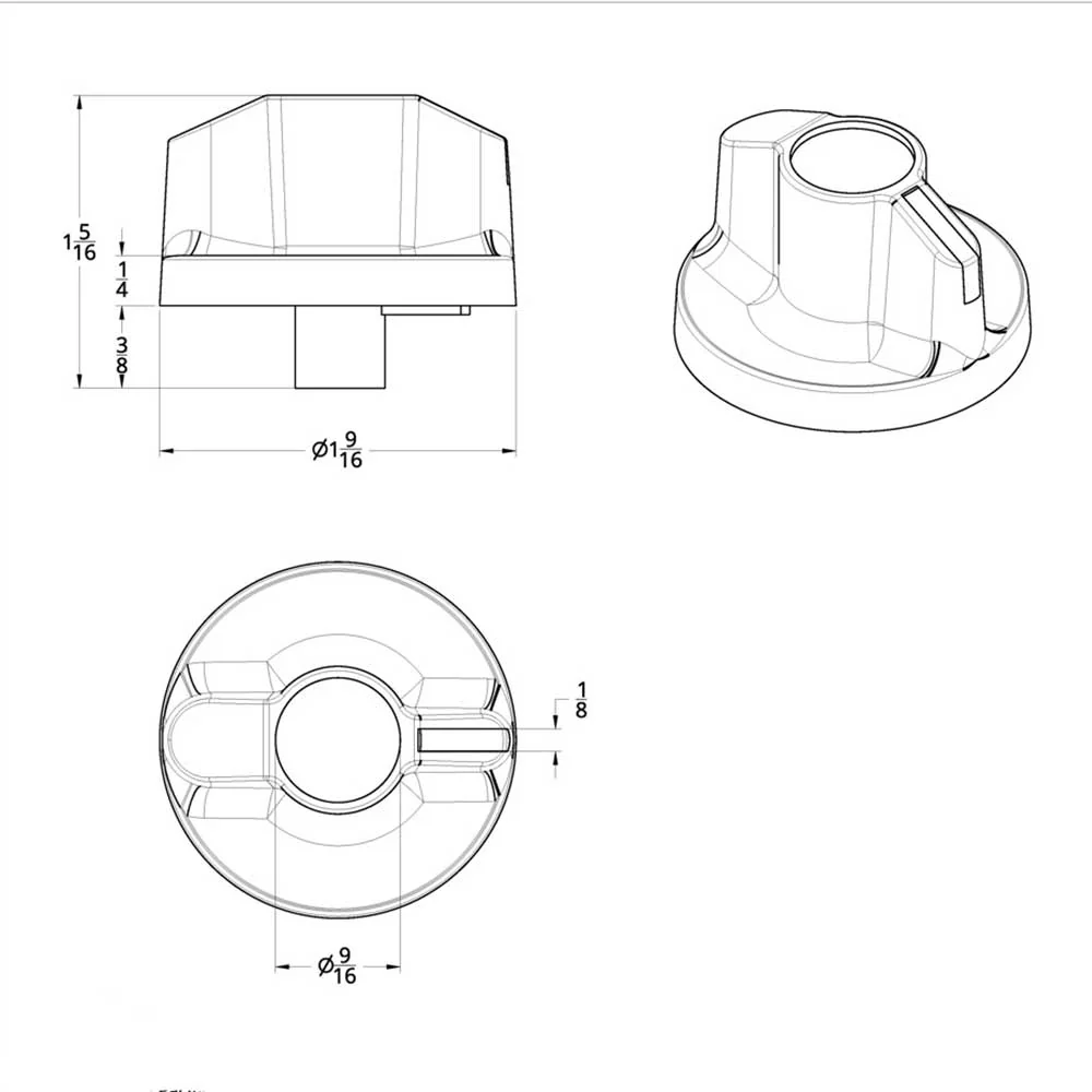 Kenworth 2002-05 Signature AC Control Knob with Jewel - Image 2