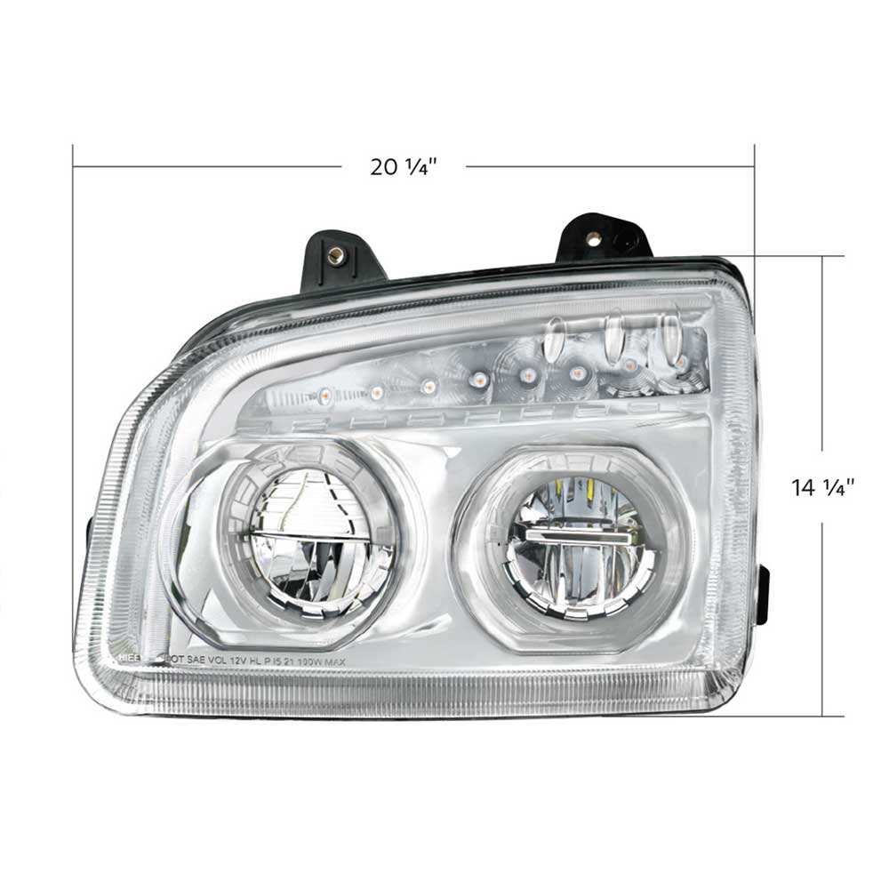 Kenworth 2015+ T880 Headlight with Turn Signal, Light Bar - Image 4