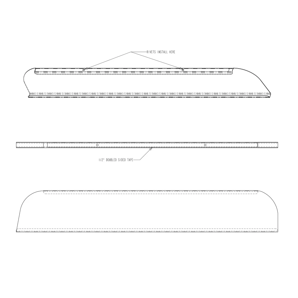 Kenworth 4.625" Chop Top DayLite Door Window Trim - Image 2