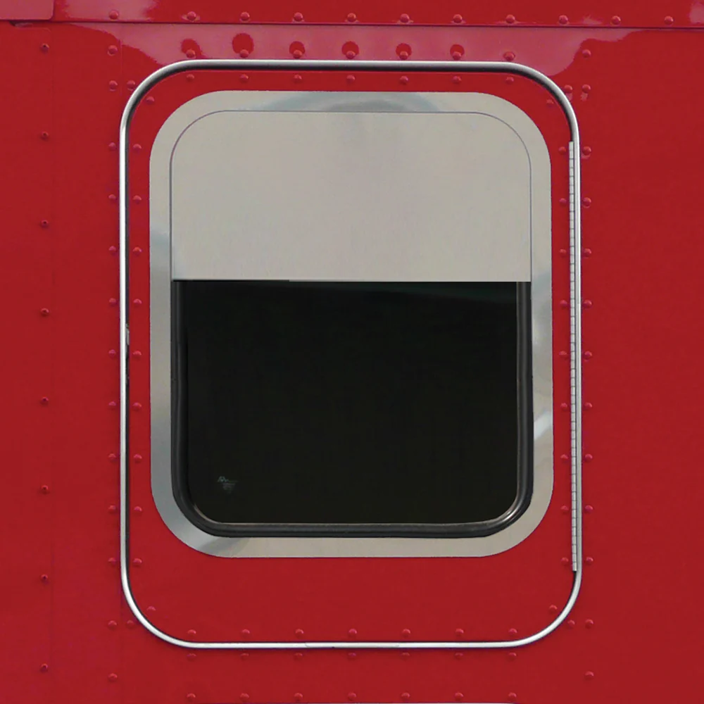 Kenworth 8" Stainless Sleeper Door Window Chop Top