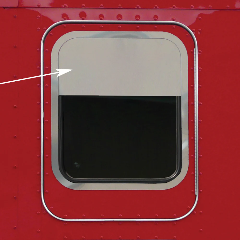 Kenworth 8" Stainless Sleeper Door Window Chop Top - Image 2