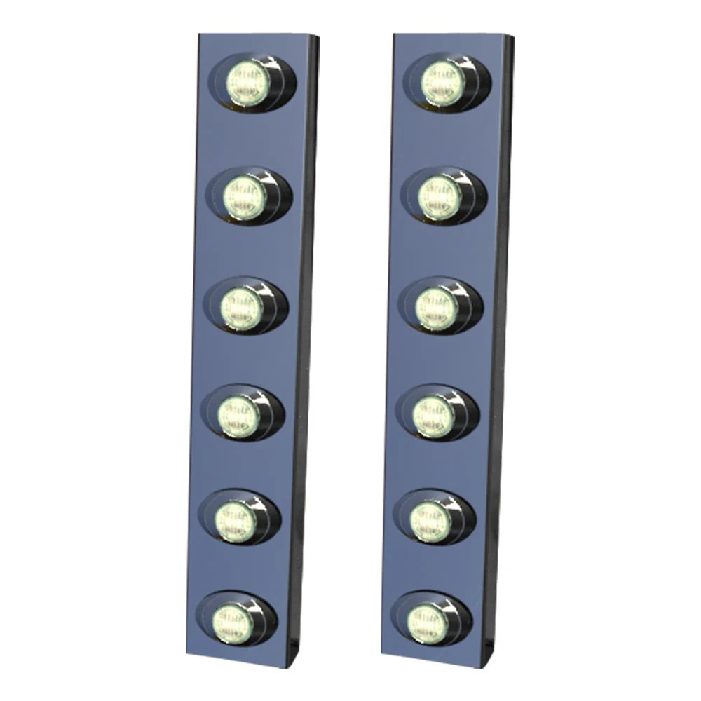 Kenworth Air Clear Light Bars with Amber/Clear Magnum 3 LED Lights