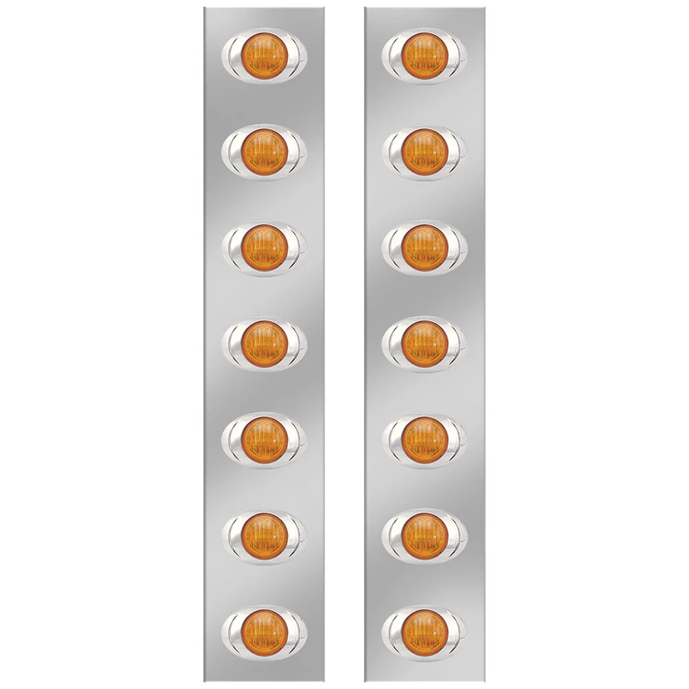 Kenworth Amber Front Air Cleaner Light Bar 7 P3 LEDs - Image 2
