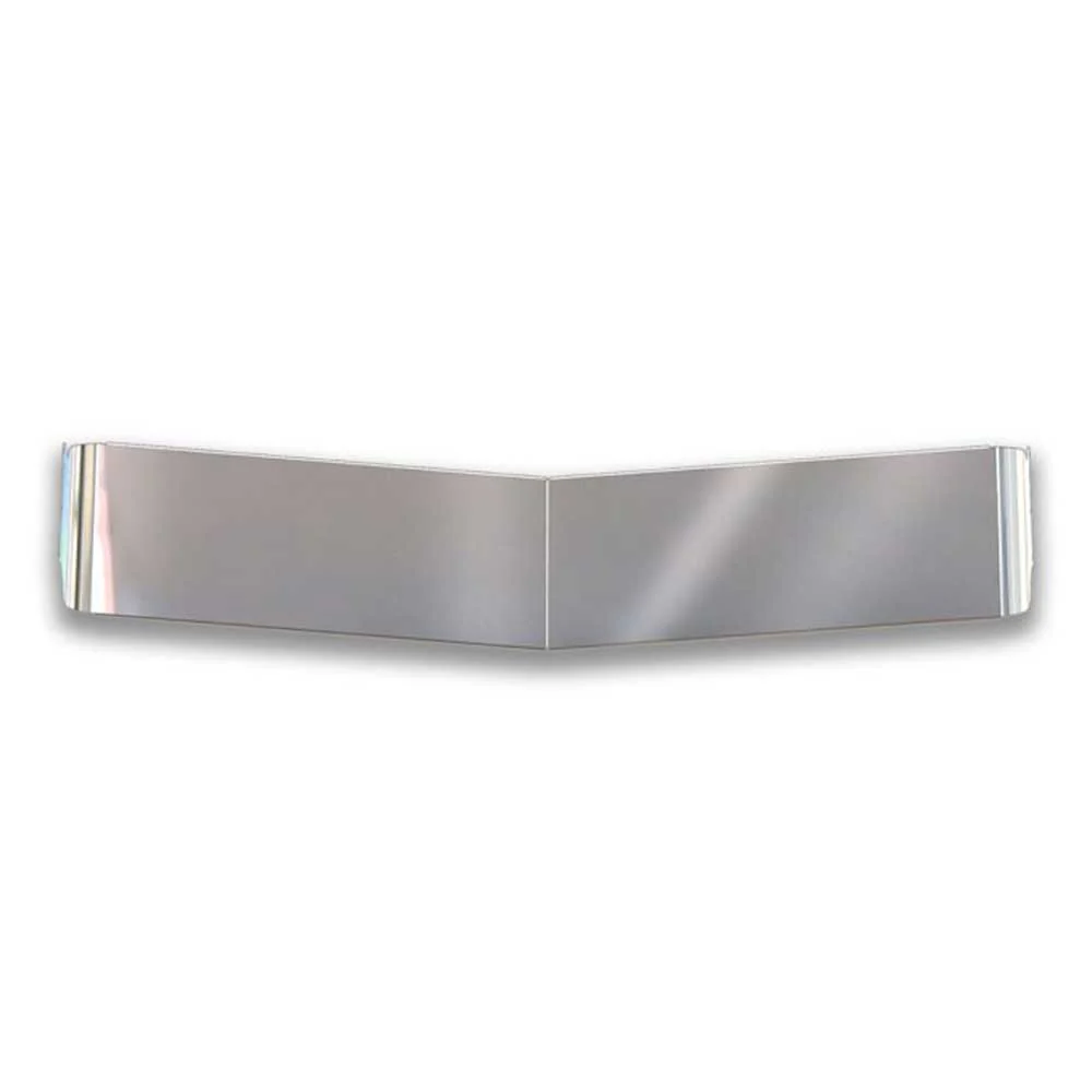 Kenworth Curved Windshield 13" 304 SS Rival Straight Drop Visor - Image 2