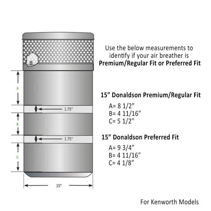 Kenworth Donaldson Preferred Fit 15" Blank Rear Air Cleaner Light Bars - Image 2