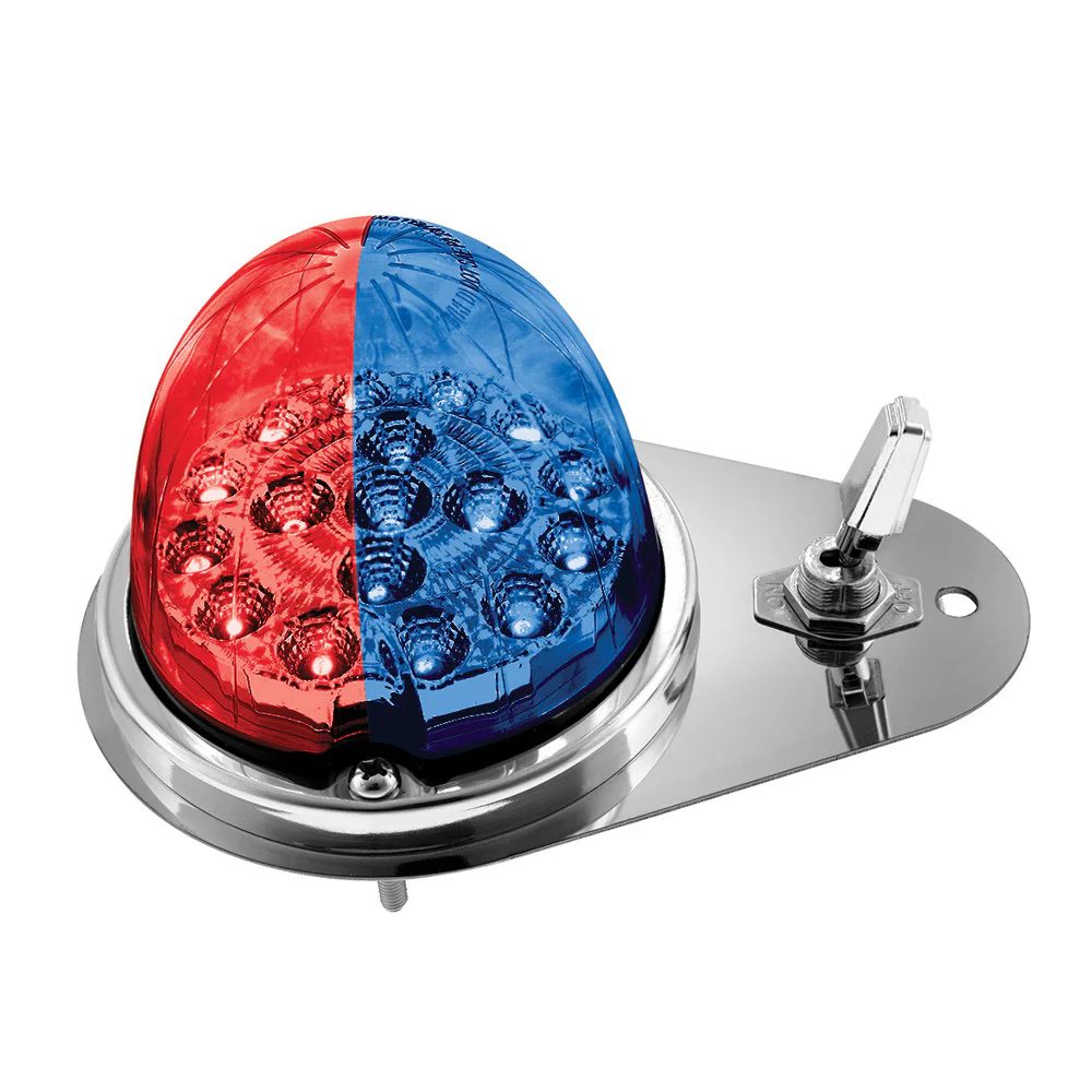 Kenworth Double Fury 17 LED Watermelon Clear Lens Above Door Dome SS Light Kit - Image 20