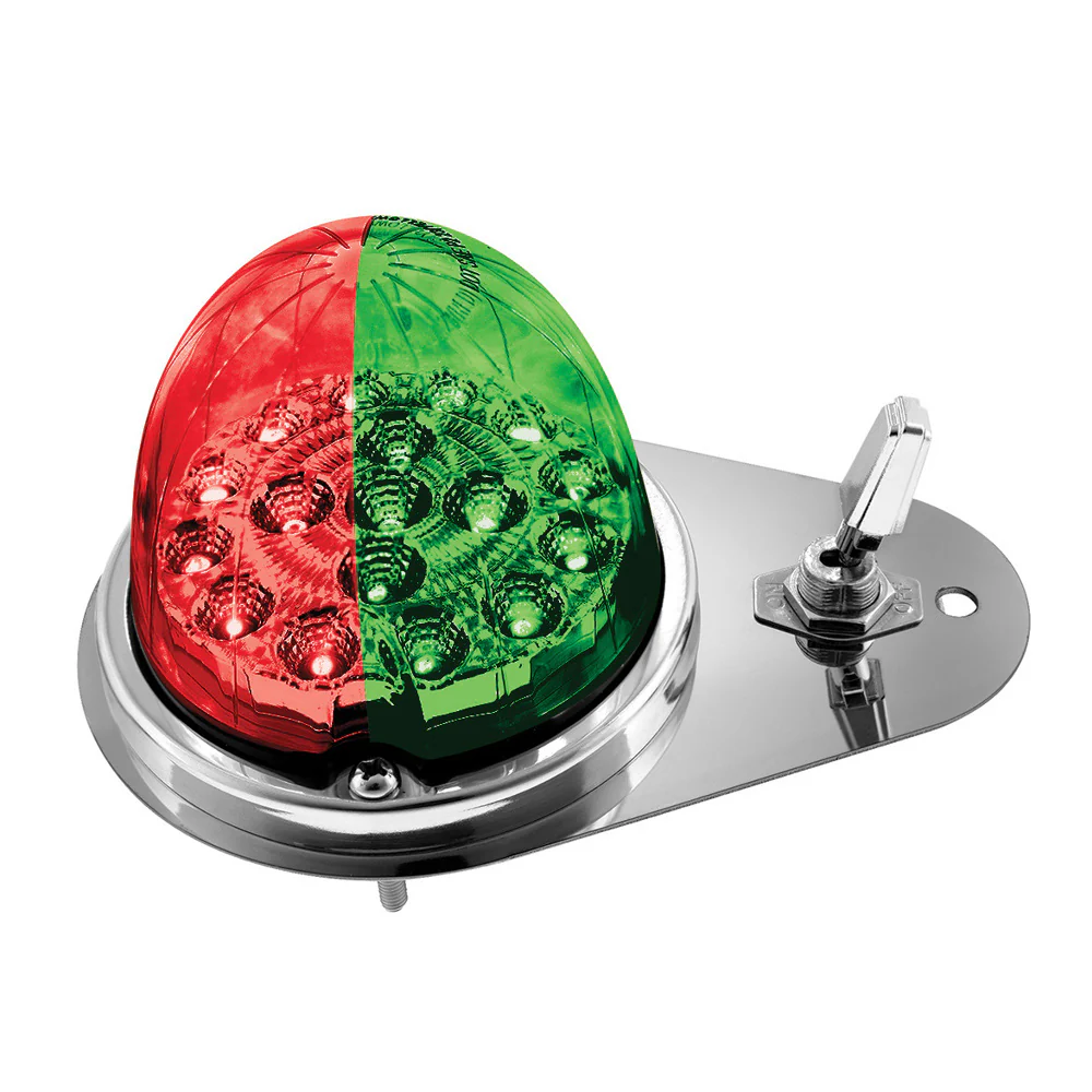 Kenworth Double Fury 17 LED Watermelon Clear Lens Above Door Dome SS Light Kit - Image 21