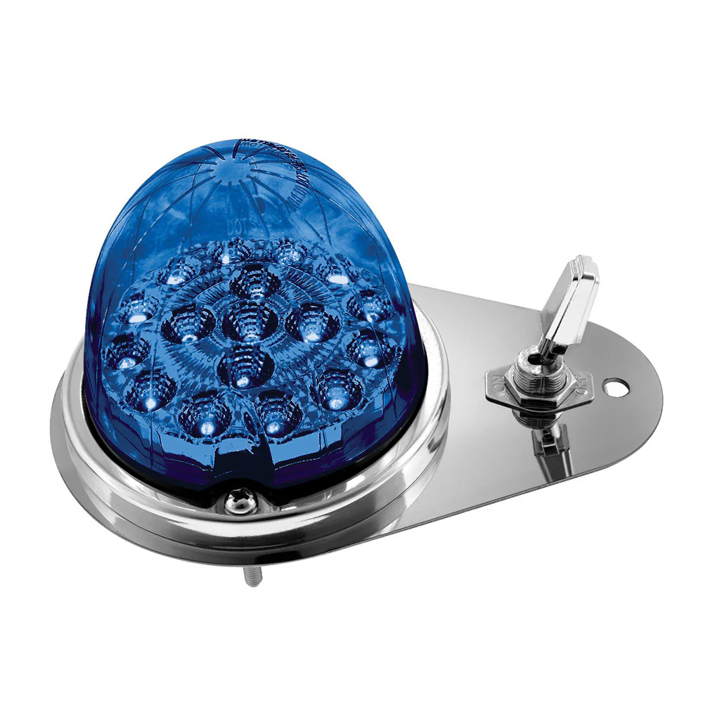 Kenworth Double Fury 17 LED Watermelon Clear Lens Above Door Dome SS Light Kit - Image 6