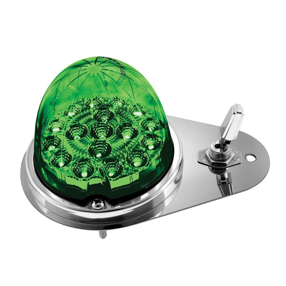 Kenworth Double Fury 17 LED Watermelon Clear Lens Above Door Dome SS Light Kit - Image 7