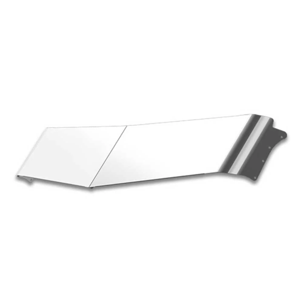 Kenworth Flat Windshield 12" 304 SS Challenger V Drop Visor - Image 2