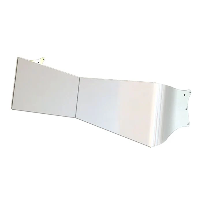 Kenworth Flat Windshield 13" - 11" 304 SS Contender Bow-Tie Visor - Image 2