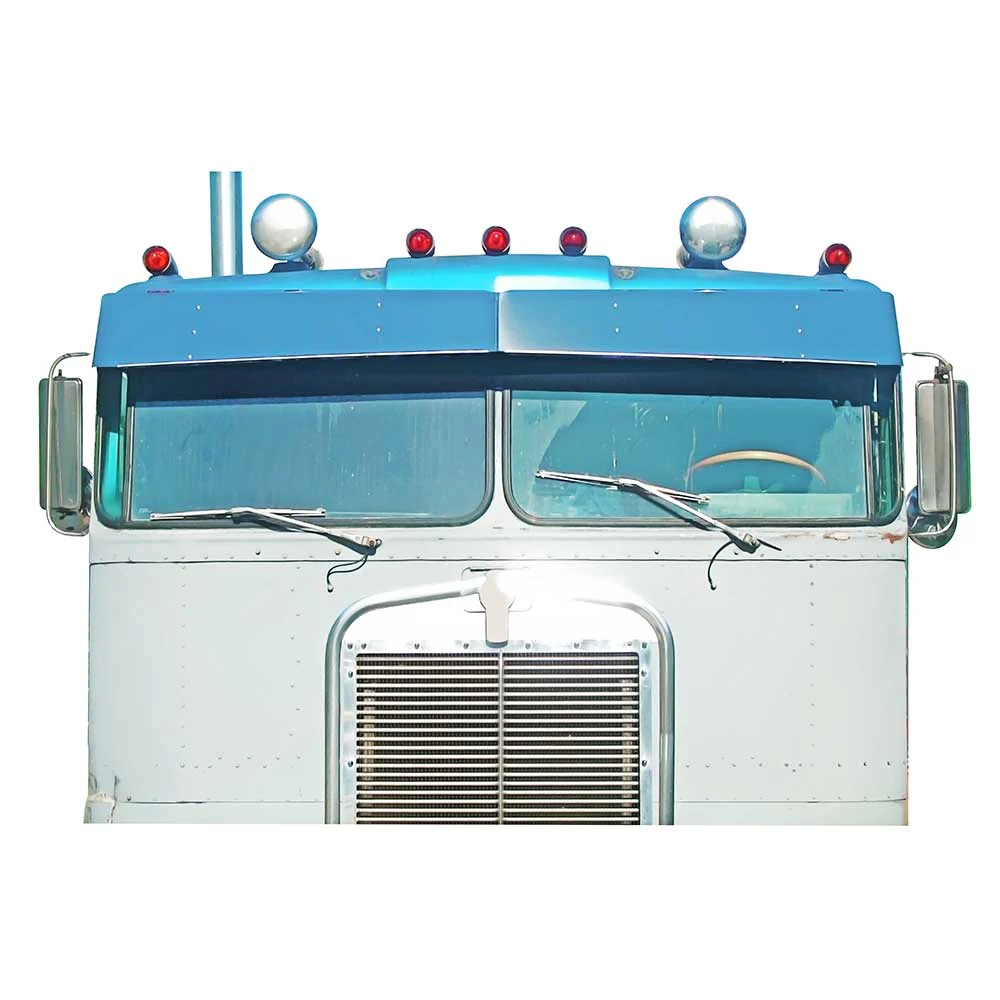 Kenworth K100A 1963-1967 Cabover Stainless Steel 13" x 9-1/2" Bowtie Visor