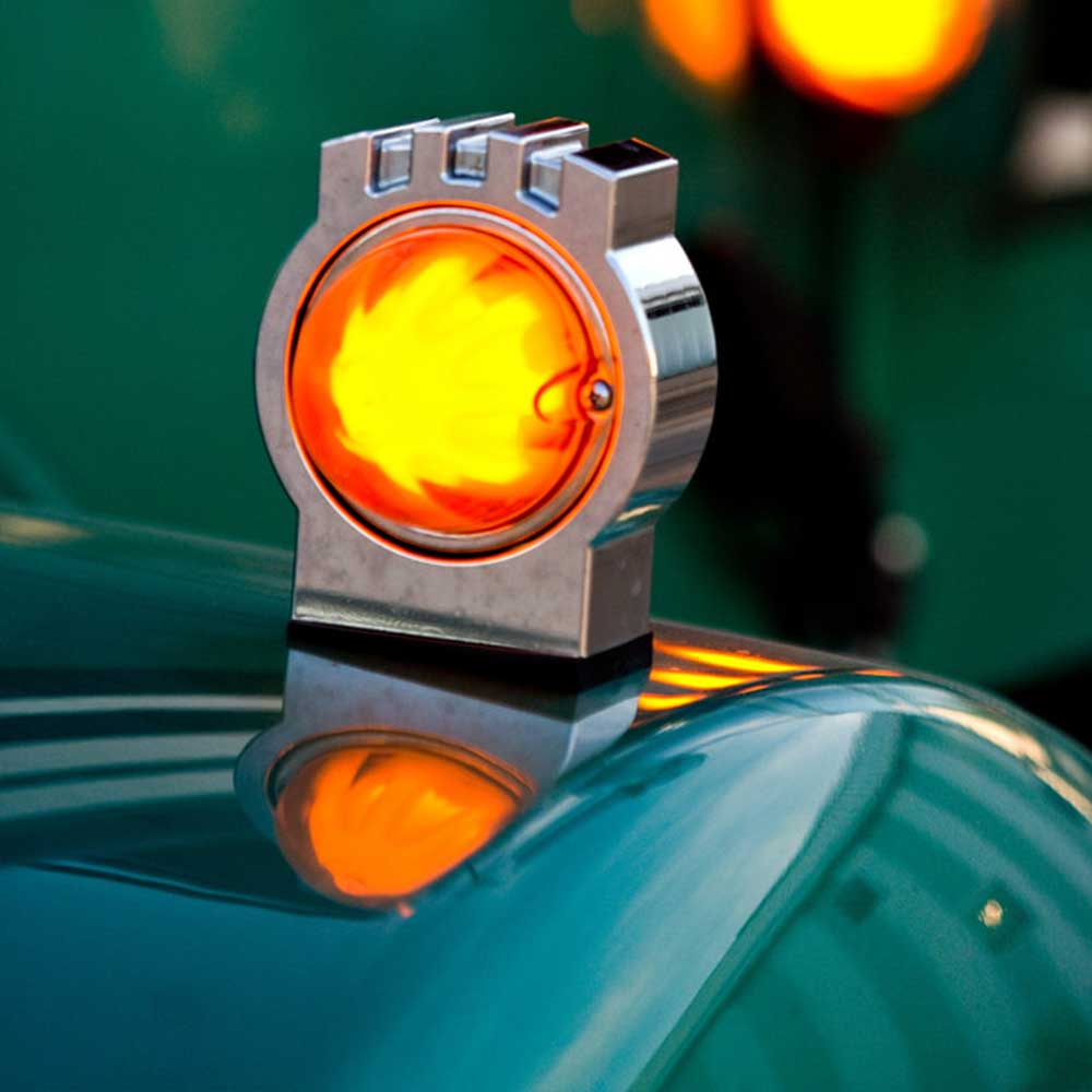 Kenworth Logo Shaped Stainless Steel Turn Signal GLO Watermelon LED Lights - Image 5