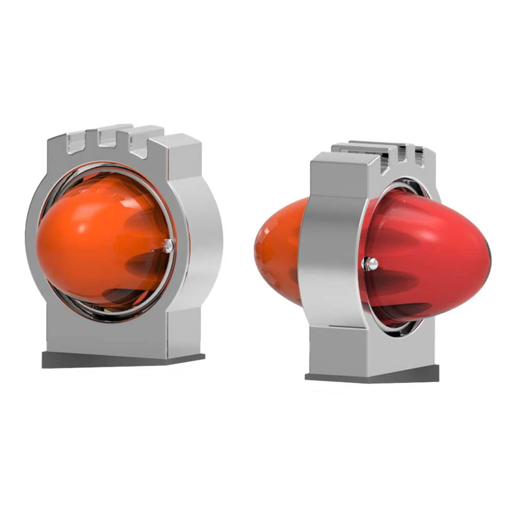 Kenworth Logo Shaped Stainless Steel Turn Signal GLO Watermelon LED Lights - Image 8