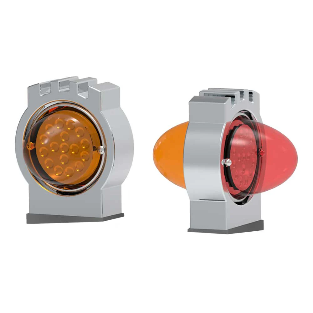 Kenworth Logo Shaped Stainless Steel Turn Signal Standard Watermelon LED Lights
