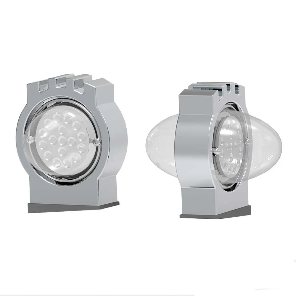 Kenworth Logo Shaped Stainless Steel Turn Signal Standard Watermelon LED Lights - Image 2