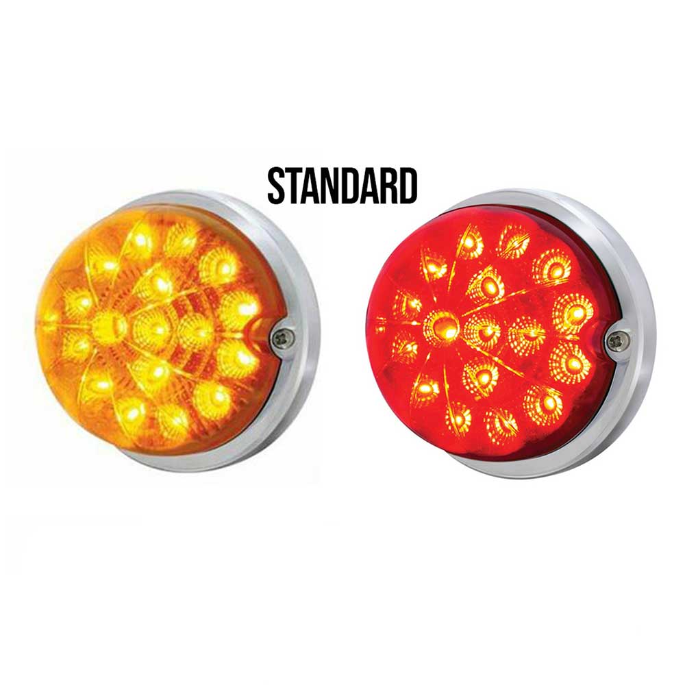 Kenworth Logo Shaped Stainless Steel Turn Signal Standard Watermelon LED Lights - Image 5