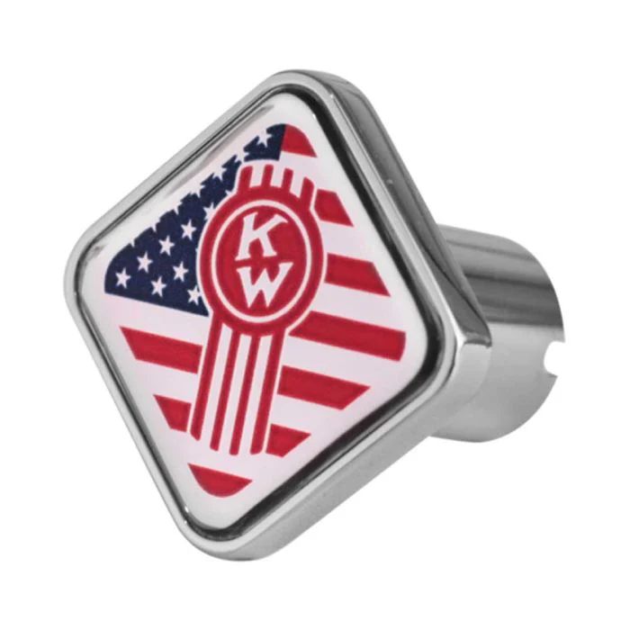 Kenworth Logo with USA Flag Tractor/Trailer Air Valve Knobs - Image 2