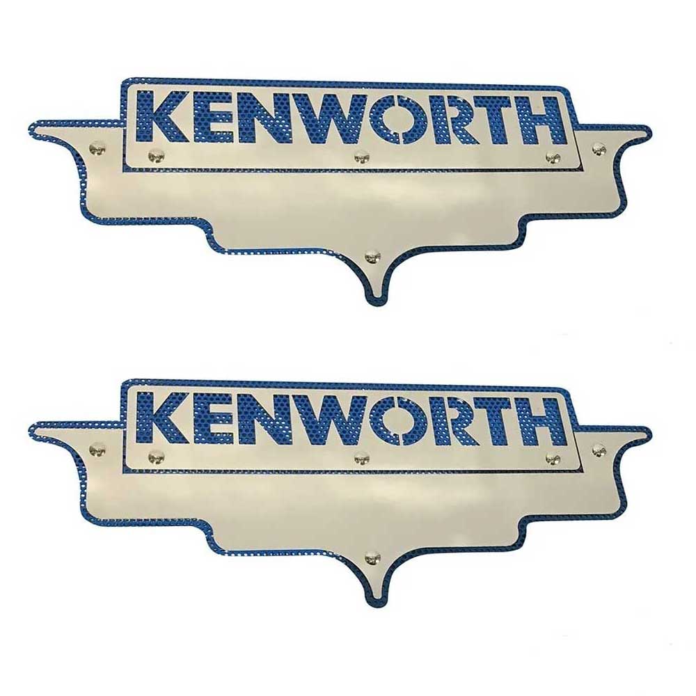 Kenworth New Logo Stainless Steel with Bottom Set Trim, Pair