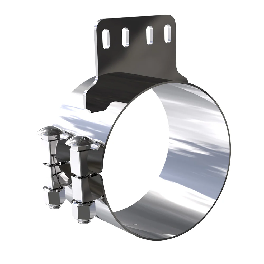 Kenworth Non AeroCab 5"D x 4"W Heavy Duty Top Exhaust Clamp