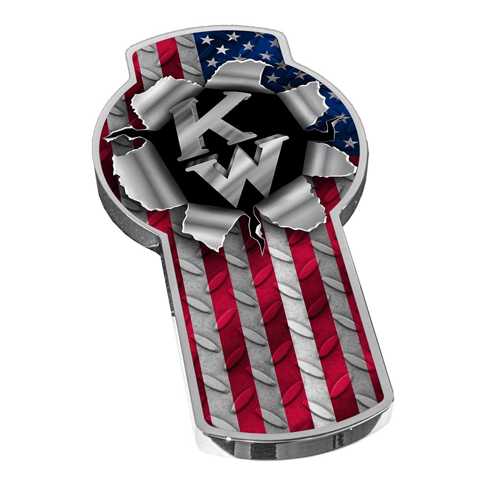 Kenworth Old Style Emblem USA Flag