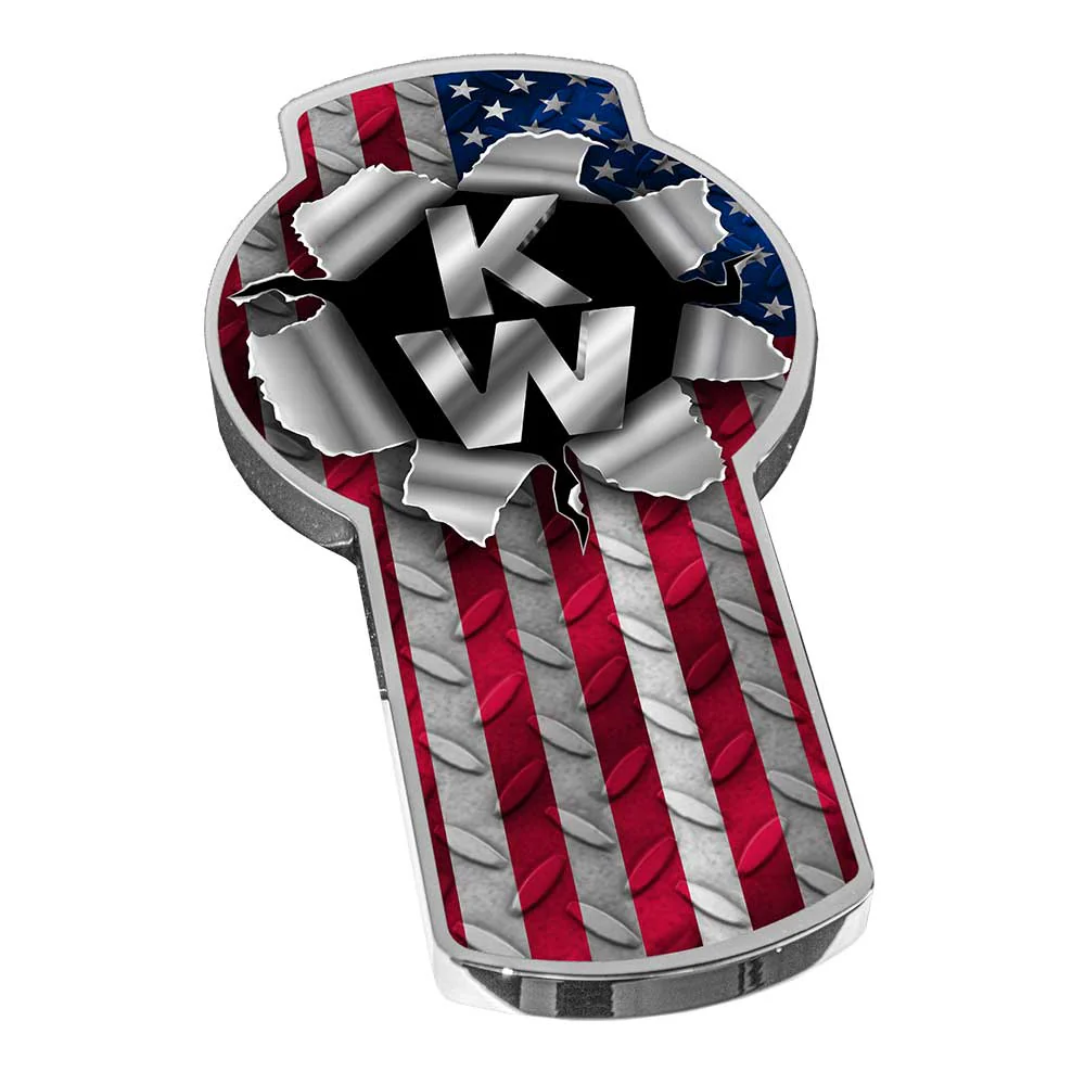 Kenworth Original Style Emblem USA Flag