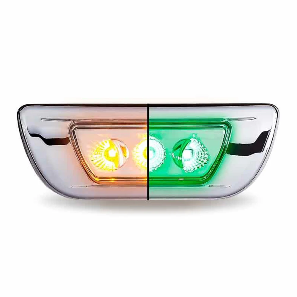 Kenworth/Peterbilt Dual Revolution Amber LED Turn & Marker to Auxiliary Cab LED Light - Image 2