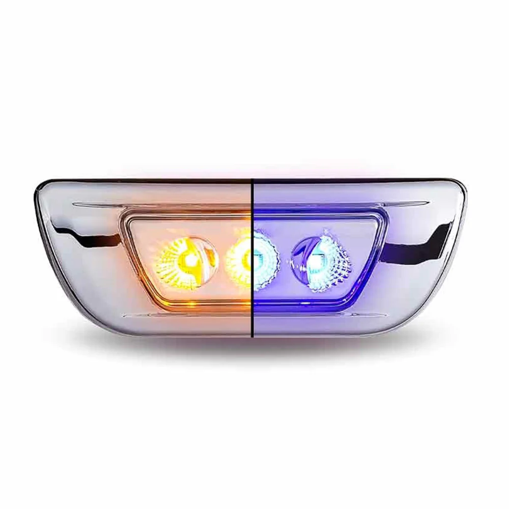 Kenworth/Peterbilt Dual Revolution Amber LED Turn & Marker to Auxiliary Cab LED Light - Image 3
