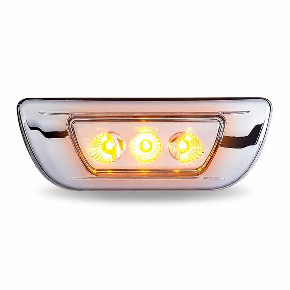 Kenworth/Peterbilt Dual Revolution Amber LED Turn & Marker to Auxiliary Cab LED Light - Image 4