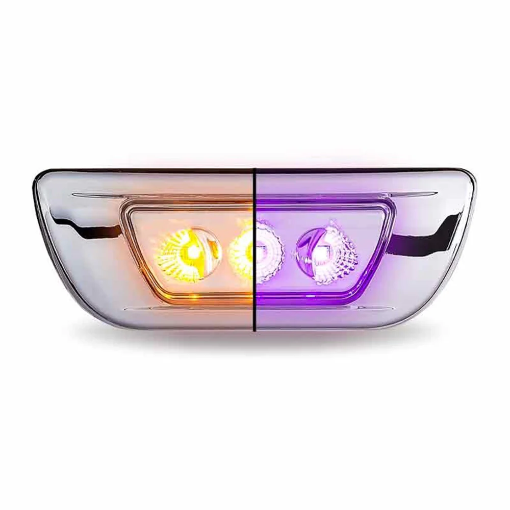 Kenworth/Peterbilt Dual Revolution Amber LED Turn & Marker to Auxiliary Cab LED Light - Image 8