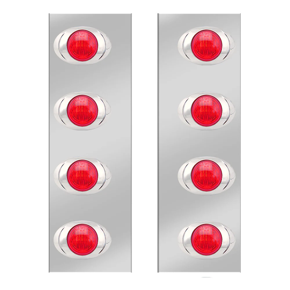 Kenworth Rear Air Cleaner Magnum 3 LED Stainless Steel Light Bars