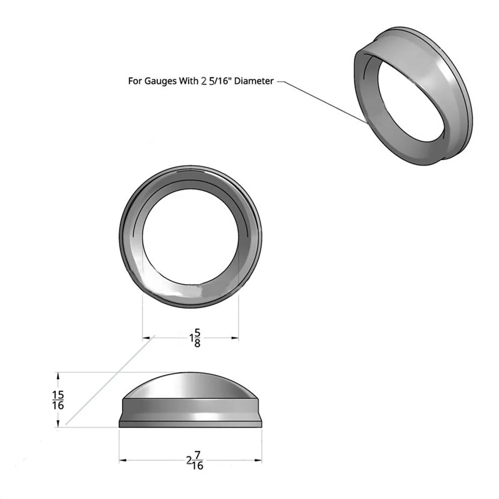 Kenworth Small Gauge Cover with Visor - Image 4