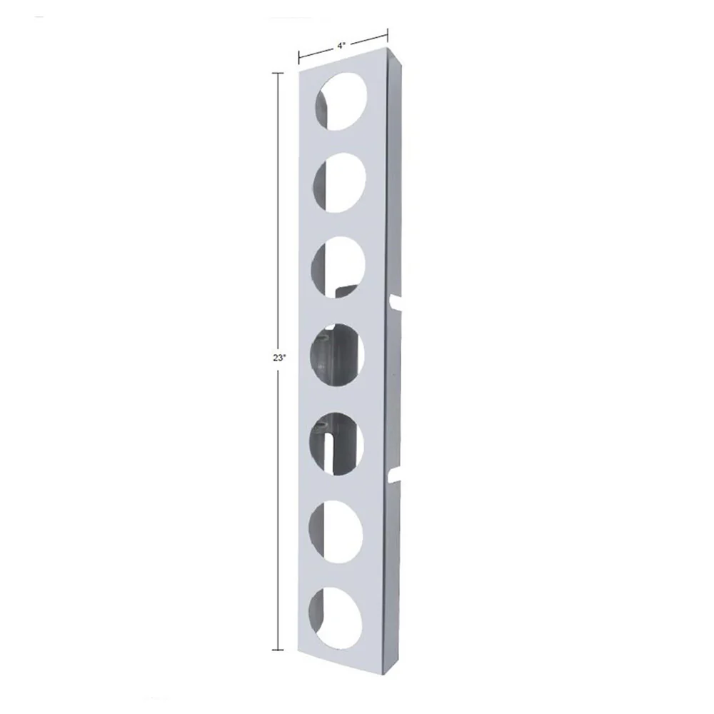 Kenworth SS Front Air Cleaner Bracket with Amber LED Watermelon Lights & Bezels - Image 2