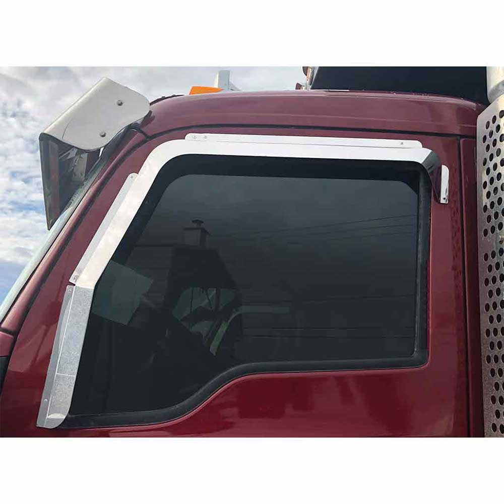 Kenworth Stainless Steel Door Window Shade T680, T880, W990
