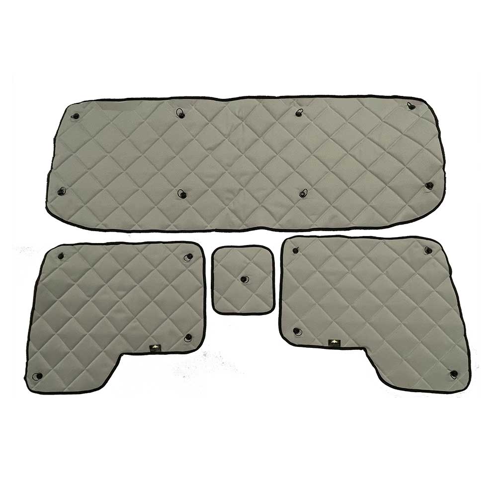 Kenworth T170, T270, T300, T370, T440, T470, T600, T660, T800, W900 Models with DayLite Door ZenEclipse Blackout Window Covers with Peeper - Grey