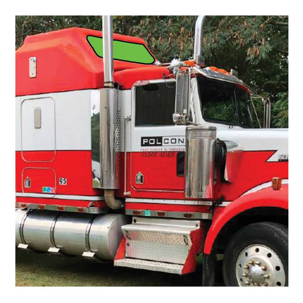 Kenworth T400, T450, T600, T800, W900 ZenEclipse Sunroof Window Cover - Tan - Image 2