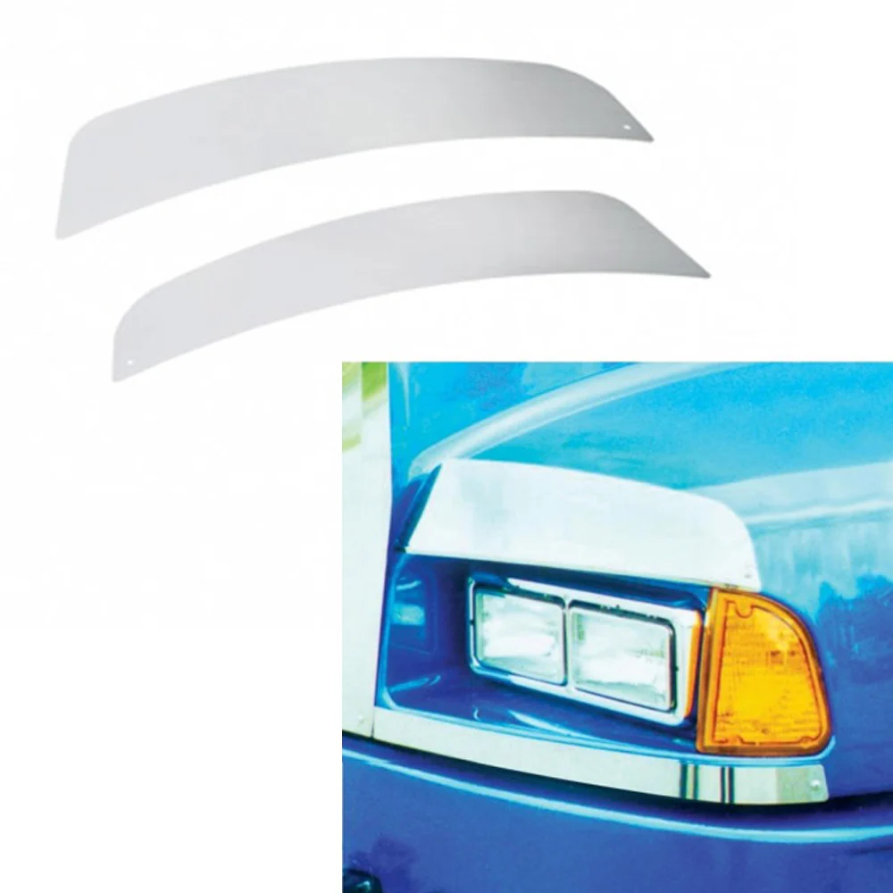 Kenworth T600 Stainless Above the Headlight Fender Guards