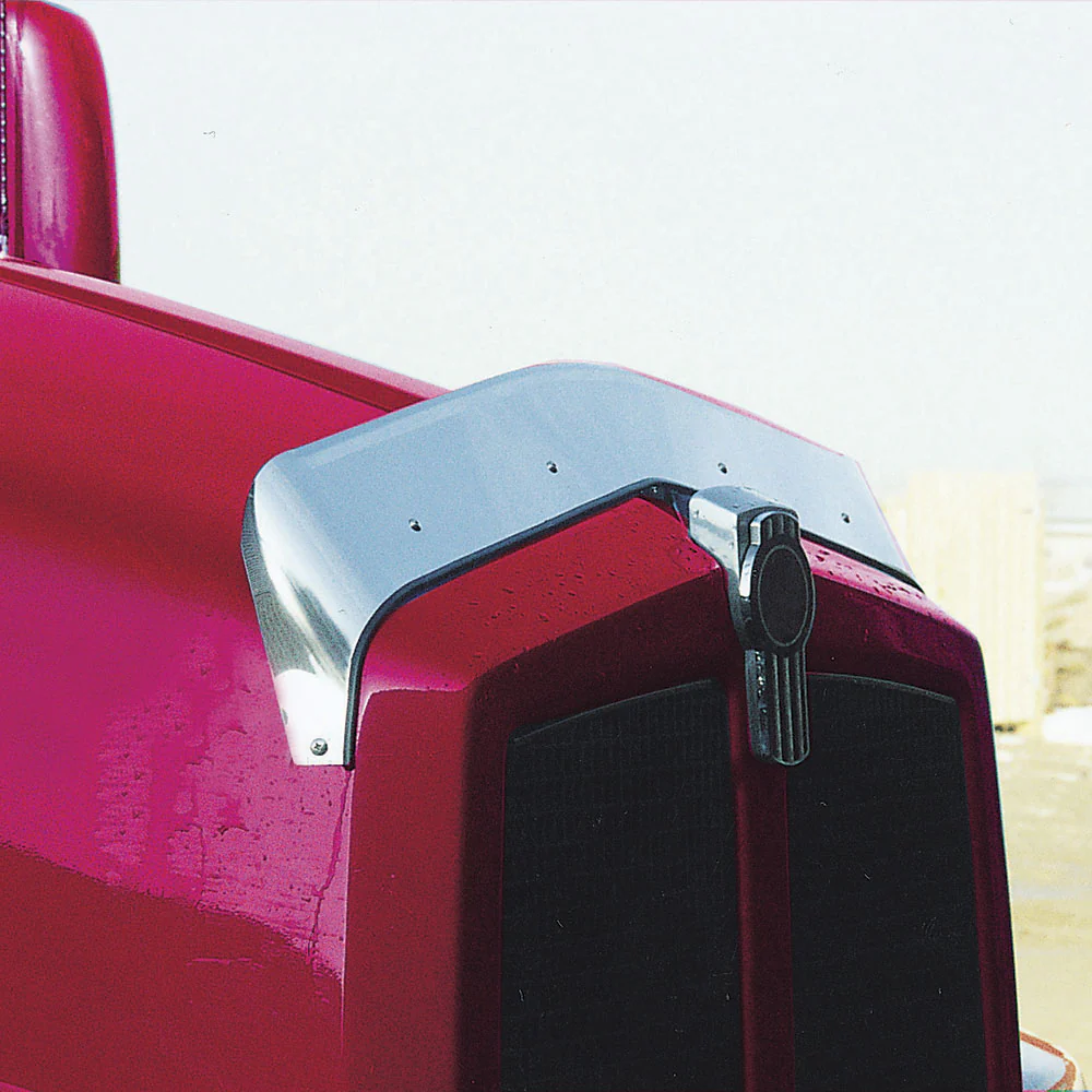 Kenworth T600 Stainless Hood Shield Bug Deflector - Image 2