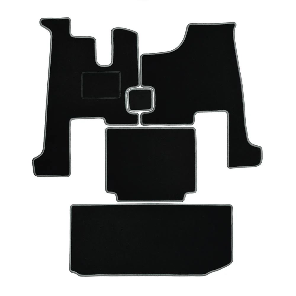 Kenworth T600 T660 W900 Carpeted Floor Mat Set with Gray Trim