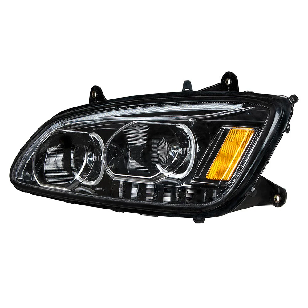 Kenworth T660 Blackout LED Headlight with LED Turn Signal - Image 4