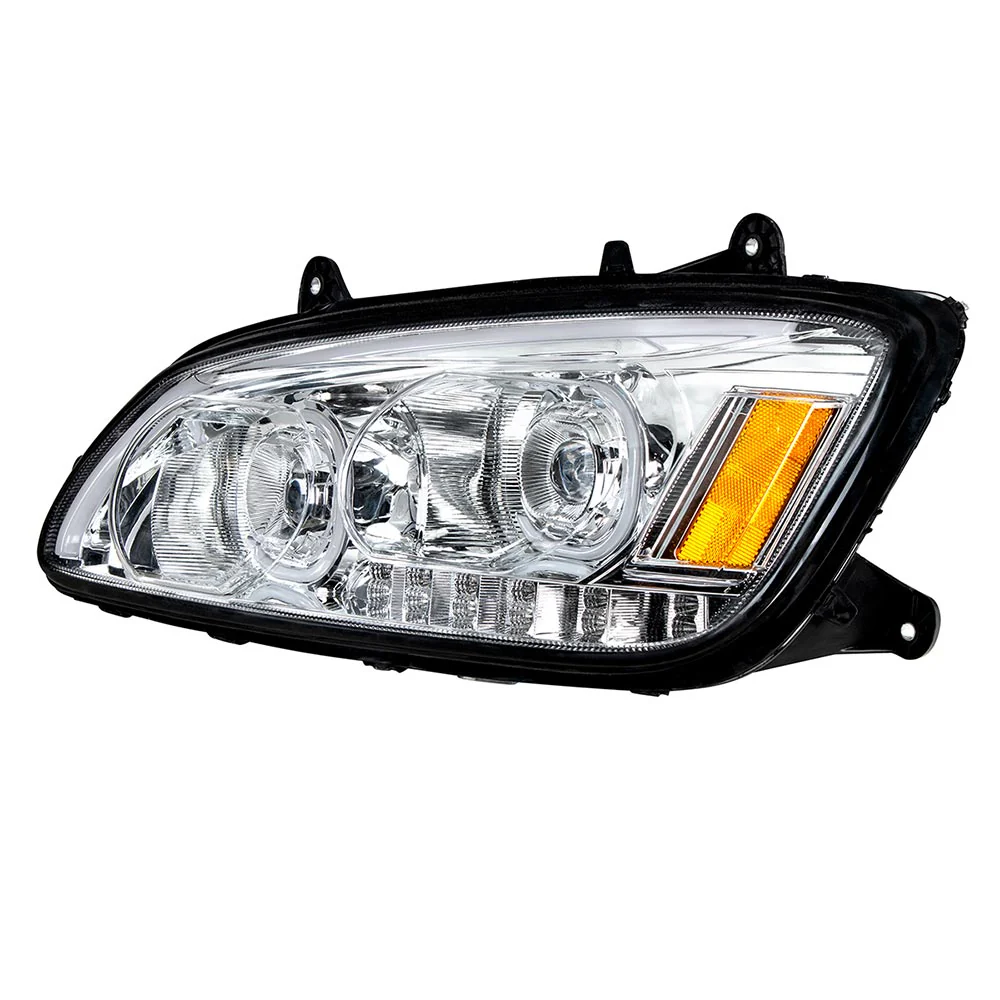 Kenworth T660 Chrome LED Headlight with LED Turn Signal - Image 4