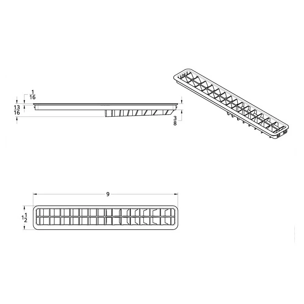 Kenworth T660, T800, W900 2006+ Chrome Windshield Defrost Vent - Image 2