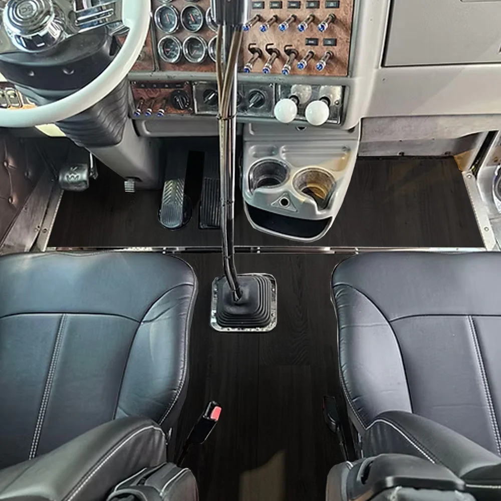 Kenworth T660, W900 1990-2005 Vinyl Plank Wood Flooring with Shifter Cutout - Image 9